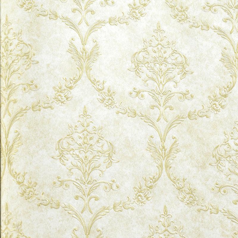 Prägedruck Softfarbe Tapete Vintage Stil Jacquard Wandkunst für Schlafzimmer, 33' L x 20.5" W
