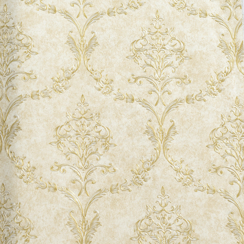 Prägedruck Softfarbe Tapete Vintage Stil Jacquard Wandkunst für Schlafzimmer, 33' L x 20.5" W