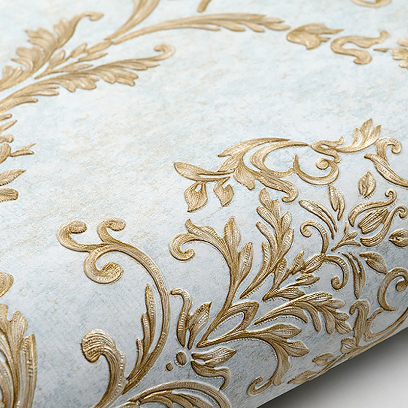 Prägedruck Softfarbe Tapete Vintage Stil Jacquard Wandkunst für Schlafzimmer, 33' L x 20.5" W