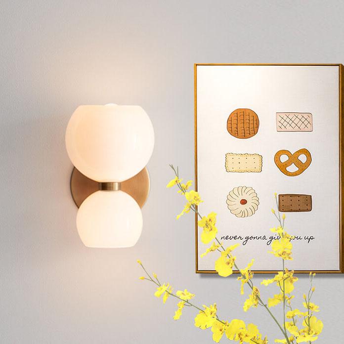 Frendorf | Bowlite Wandlampe mit modernem Design | 2-Licht-Schale | Elegante Beleuchtung für Zuhause