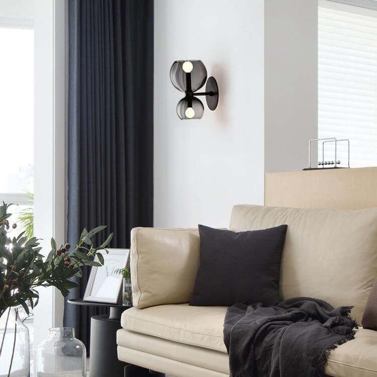 Frendorf | Bowlite Wandlampe mit modernem Design | 2-Licht-Schale | Elegante Beleuchtung für Zuhause