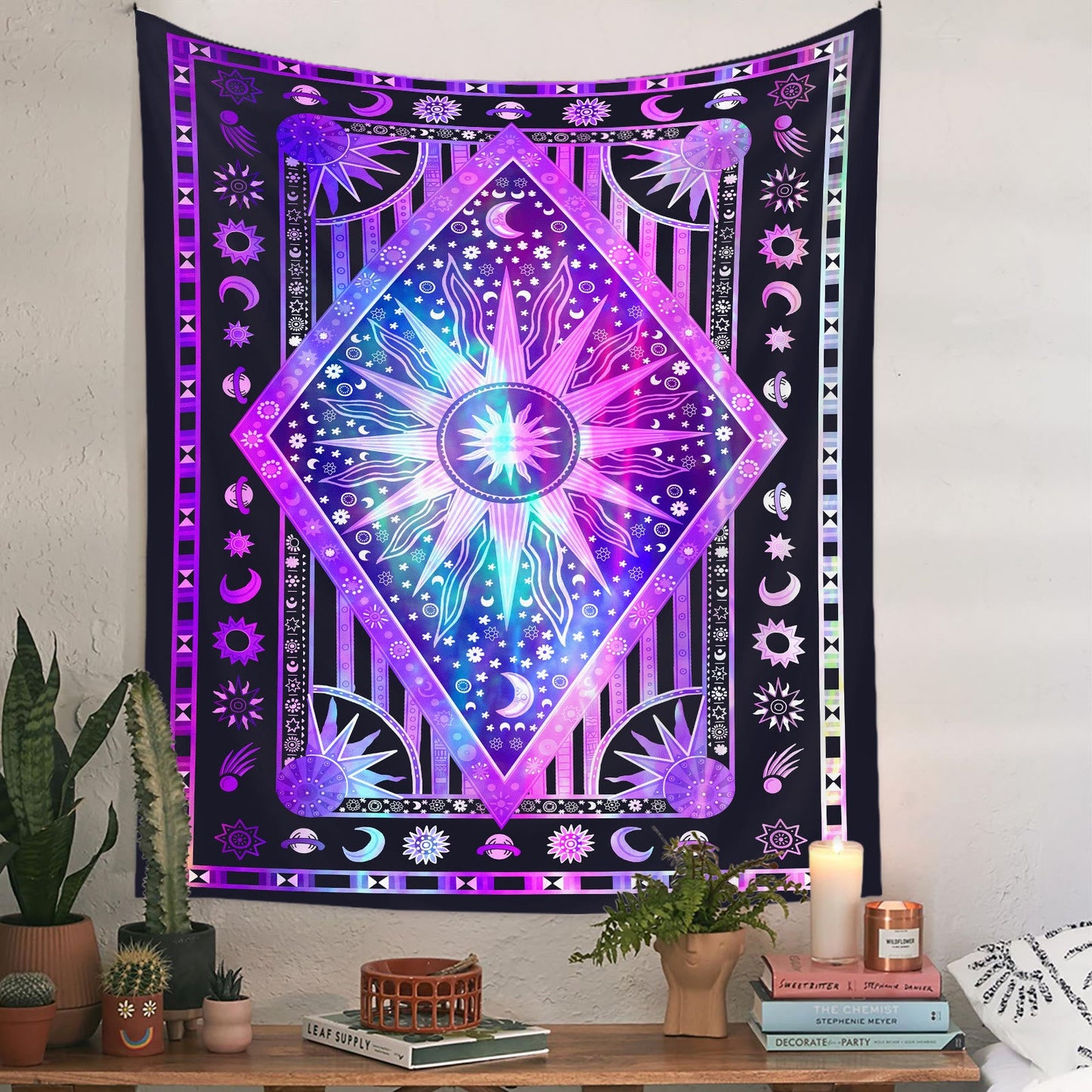 Frendorf Sun Rays Moon Bohemia Wandteppich
