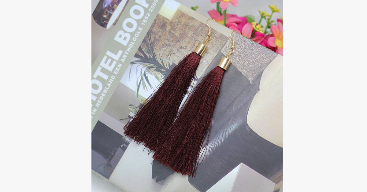 Frendorf | Lange Fib Quaste Ohrringe