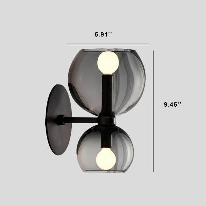 Frendorf | Bowlite Wandlampe mit modernem Design | 2-Licht-Schale | Elegante Beleuchtung für Zuhause