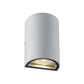 Frendorf | LED Buitenwandwaslamp met Half-Cilinder Aluminium Schaduw Zwart/Grijs Wandlamp in Warm/Wit Licht