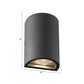 Frendorf | LED Buitenwandwaslamp met Half-Cilinder Aluminium Schaduw Zwart/Grijs Wandlamp in Warm/Wit Licht