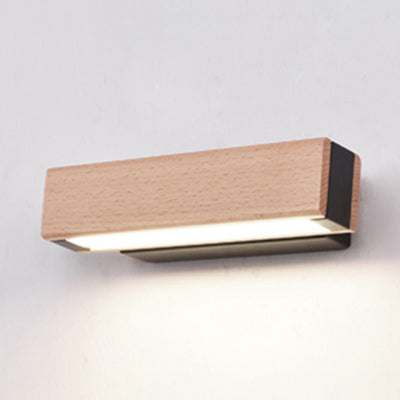 Frendorf | Rotatable Weiß/Schwarz Lineare Wandlampe Moderne Einzellicht Holzwandleuchte zum Lesen in Warm/Weiß/Naturlicht