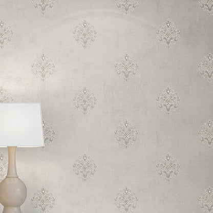 Jacquard Blumentapete Retro Bestickte Wandverkleidung in heller Farbe für das Esszimmer