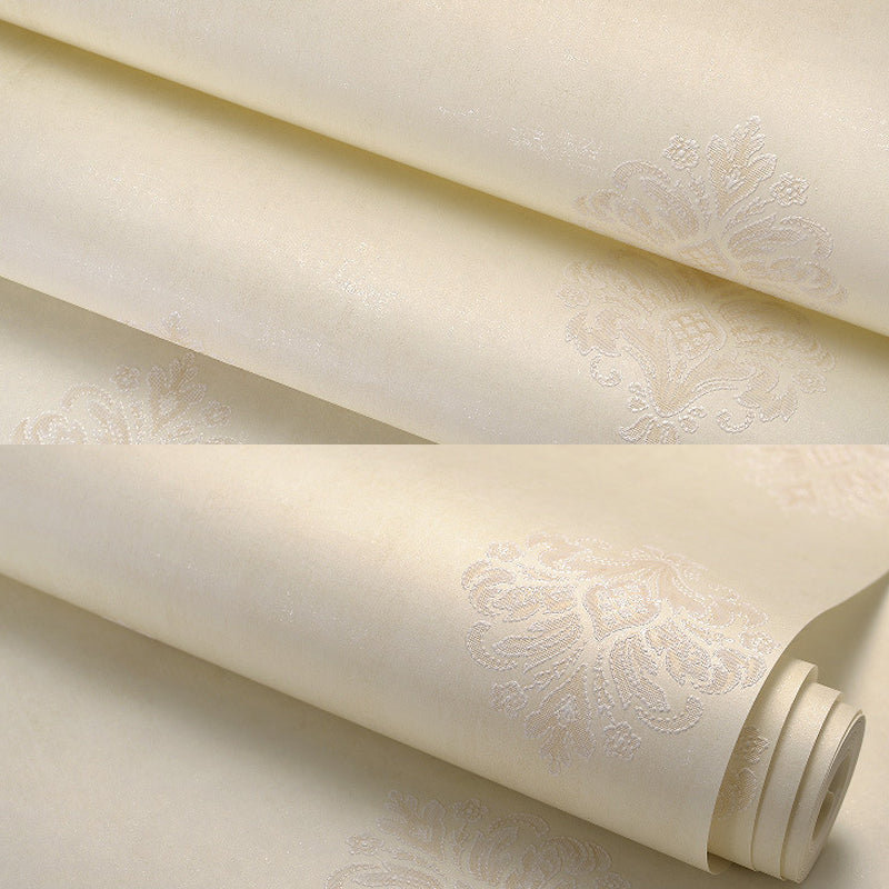 Jacquard Blumentapete Retro Bestickte Wandverkleidung in heller Farbe für das Esszimmer