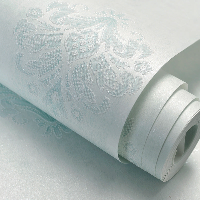 Jacquard Blumentapete Retro Bestickte Wandverkleidung in heller Farbe für das Esszimmer
