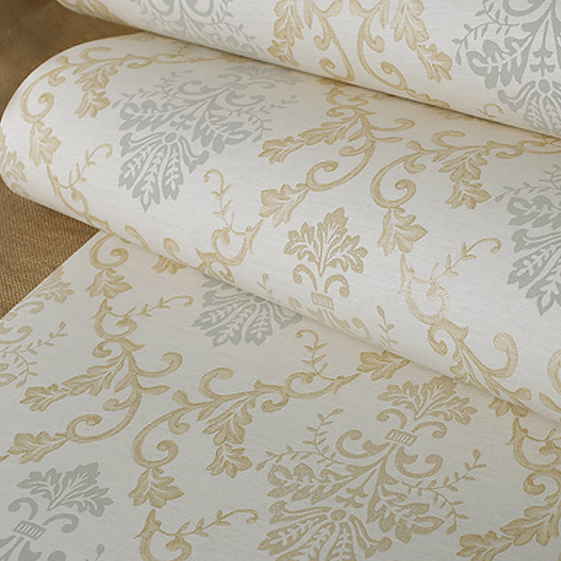 Gitterwerk Jacquard Tapete Antik 3D-geprägte Wandbekleidung in sanfter Farbe für Akzentwand