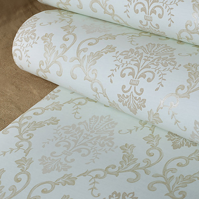 Gitterwerk Jacquard Tapete Antik 3D-geprägte Wandbekleidung in sanfter Farbe für Akzentwand