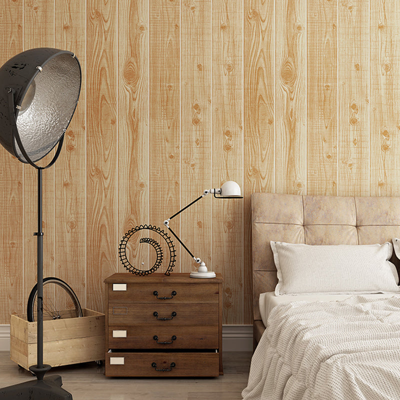 Fleckensicher Holzlook Tapete Rustikale PVC Wandverkleidung für das Wohnzimmer, 57,1 Quadratfuß