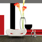 Frendorf | Ganze Calla-Lilie Wandkunst Künstliche Schöne Blumen Wanddekoration in Rot-Schwarz