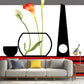 Frendorf | Ganze Calla-Lilie Wandkunst Künstliche Schöne Blumen Wanddekoration in Rot-Schwarz