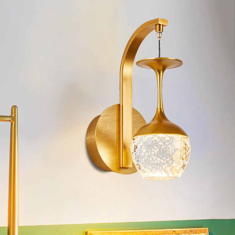 Frendorf | 1/2 Kop Wandmontierte Lampe mit Taper Crystal traditionelle Salon Wandlampe Beleuchtung in Gold