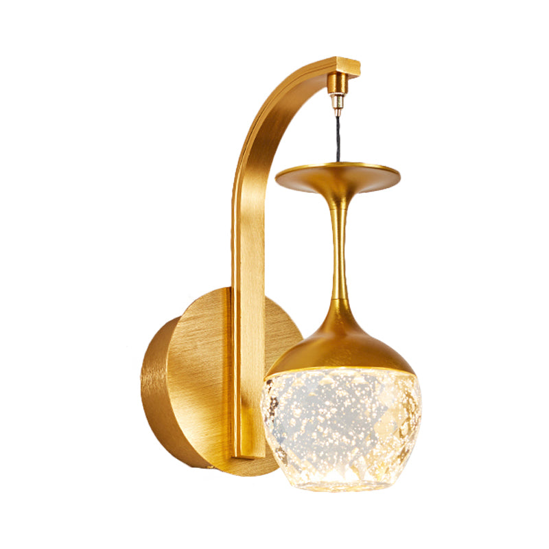 Frendorf | 1/2 Kop Wandmontierte Lampe mit Taper Crystal traditionelle Salon Wandlampe Beleuchtung in Gold