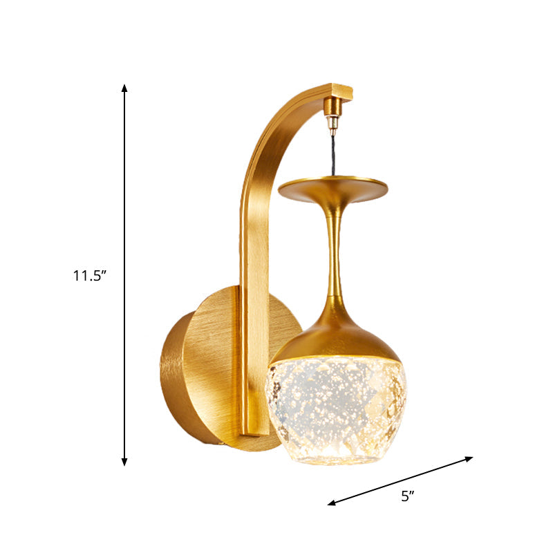 Frendorf | 1/2 Kop Wandmontierte Lampe mit Taper Crystal traditionelle Salon Wandlampe Beleuchtung in Gold