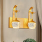 Frendorf | 1/2 Kop Wandmontierte Lampe mit Taper Crystal traditionelle Salon Wandlampe Beleuchtung in Gold