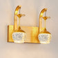Frendorf | 1/2 Kop Wandmontierte Lampe mit Taper Crystal traditionelle Salon Wandlampe Beleuchtung in Gold