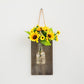 Frendorf | Daisy/Rose Accent Hangende Wandlamp Moderne Heldere Glazen Pot String Licht met Houten Achterplaat