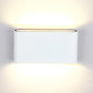 Frendorf | Schwarz/Weiß Rechteckige Wandwaschlicht Modern Stilvolles Warm/Weiß Licht LED Aluminium Wandlampe für Flur, 4,5"/7" B