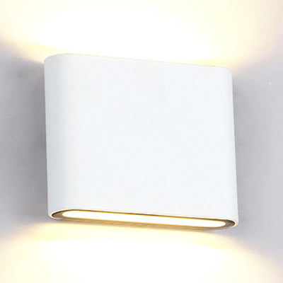 Frendorf | Schwarz/Weiß Rechteckige Wandwaschlicht Modern Stilvolles Warm/Weiß Licht LED Aluminium Wandlampe für Flur, 4,5"/7" B