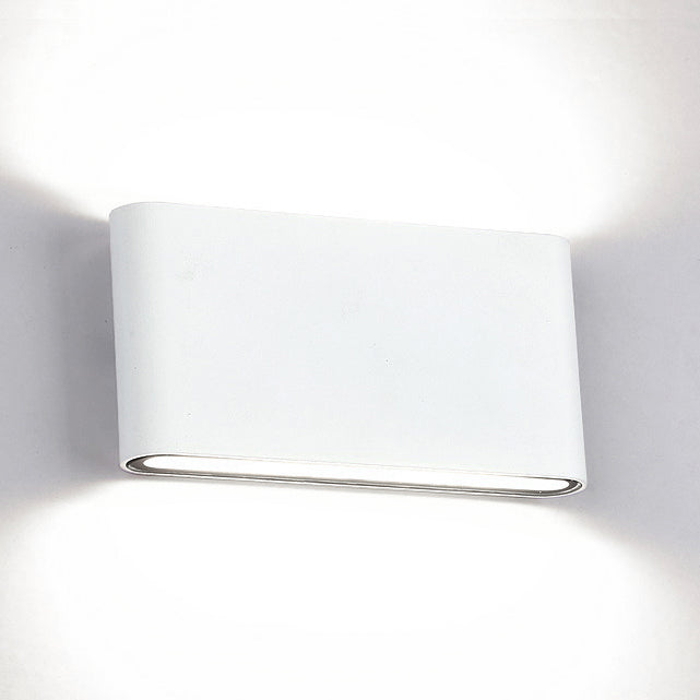 Frendorf | Schwarz/Weiß Rechteckige Wandwaschlicht Modern Stilvolles Warm/Weiß Licht LED Aluminium Wandlampe für Flur, 4,5"/7" B