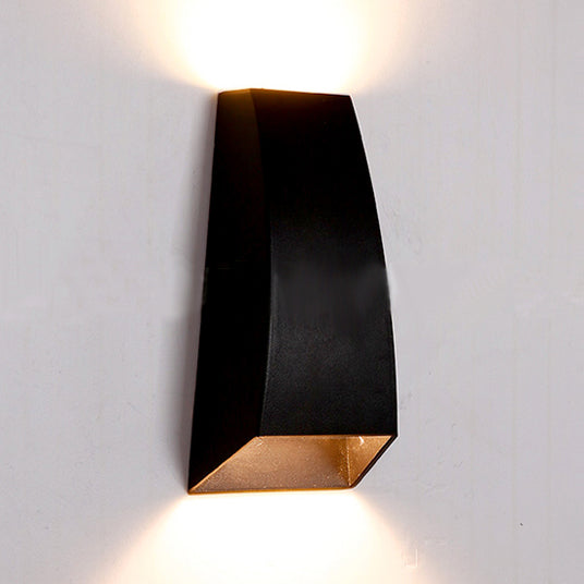 Frendorf | Schwarz/Grau Geometrische Wand Sconce Lampe Moderne Stil LED Aluminium Wandlicht Leuchte in Weiß/Warm Licht