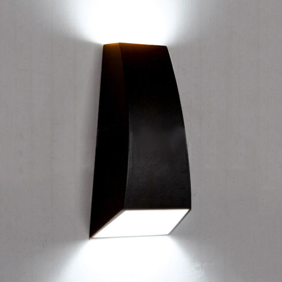 Frendorf | Schwarz/Grau Geometrische Wand Sconce Lampe Moderne Stil LED Aluminium Wandlicht Leuchte in Weiß/Warm Licht