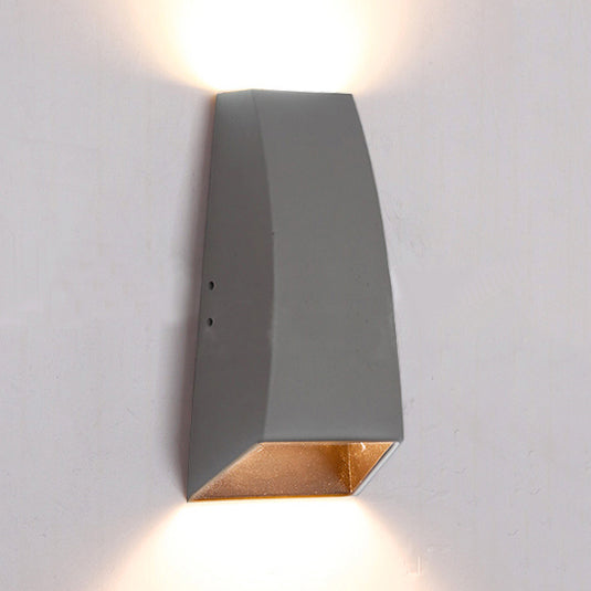 Frendorf | Schwarz/Grau Geometrische Wand Sconce Lampe Moderne Stil LED Aluminium Wandlicht Leuchte in Weiß/Warm Licht