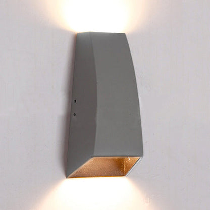 Frendorf | Schwarz/Grau Geometrische Wand Sconce Lampe Moderne Stil LED Aluminium Wandlicht Leuchte in Weiß/Warm Licht