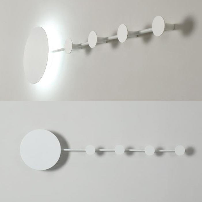 Frendorf | 27,5"/39" Breite Schwarz/Weiß Runde LED Wandlampe Simplicity LED Acryl Wandleuchte in Warm/Weiß Licht mit Aufhängern