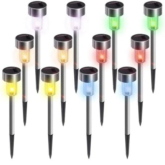 Frendorf | 12 Stück LED Solar Gartenbetriebslicht