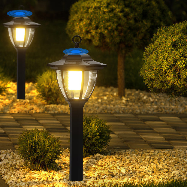 Traditionelle Bauernhaus wasserdichte Solarlaternen Kunststoff Erdstöpsel LED Landschaftslicht für den Garten