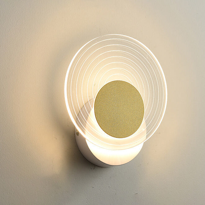 Frendorf | Luxoria Geo LED Wandleuchte | Goldenes Geometrisches Design | Acryl & Modern | Warmes Licht