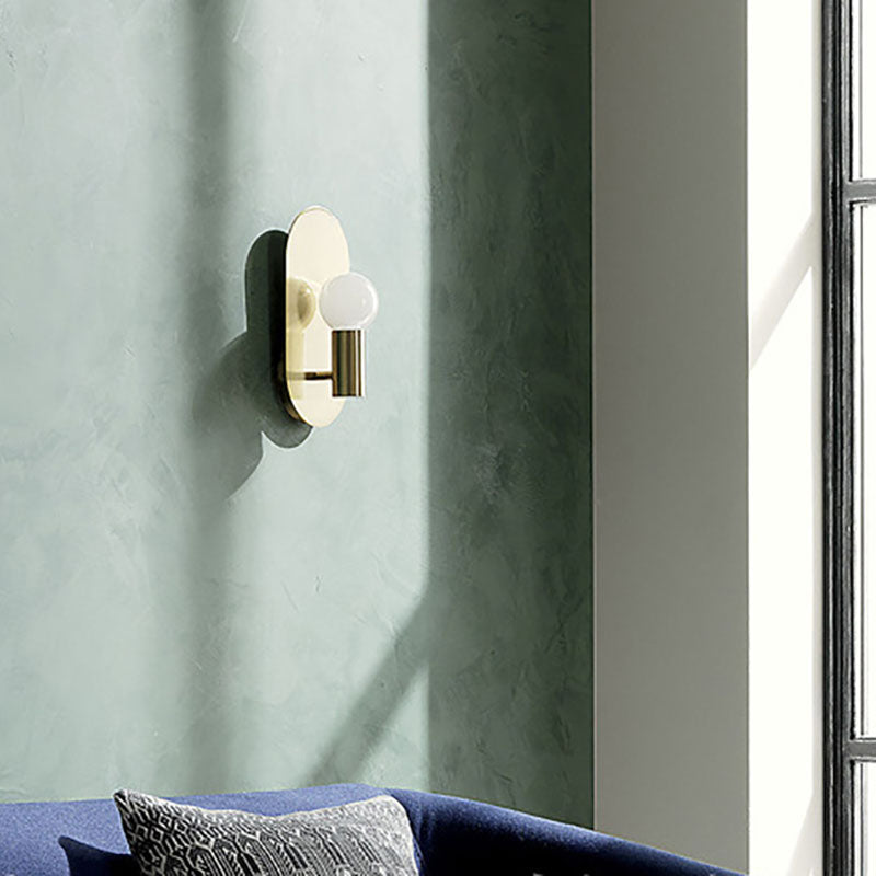 Frendorf | Brassova Wandleuchte | Nordic Design | Messing Oval Ball | 1-flammige Beleuchtung für Schlafzimmer