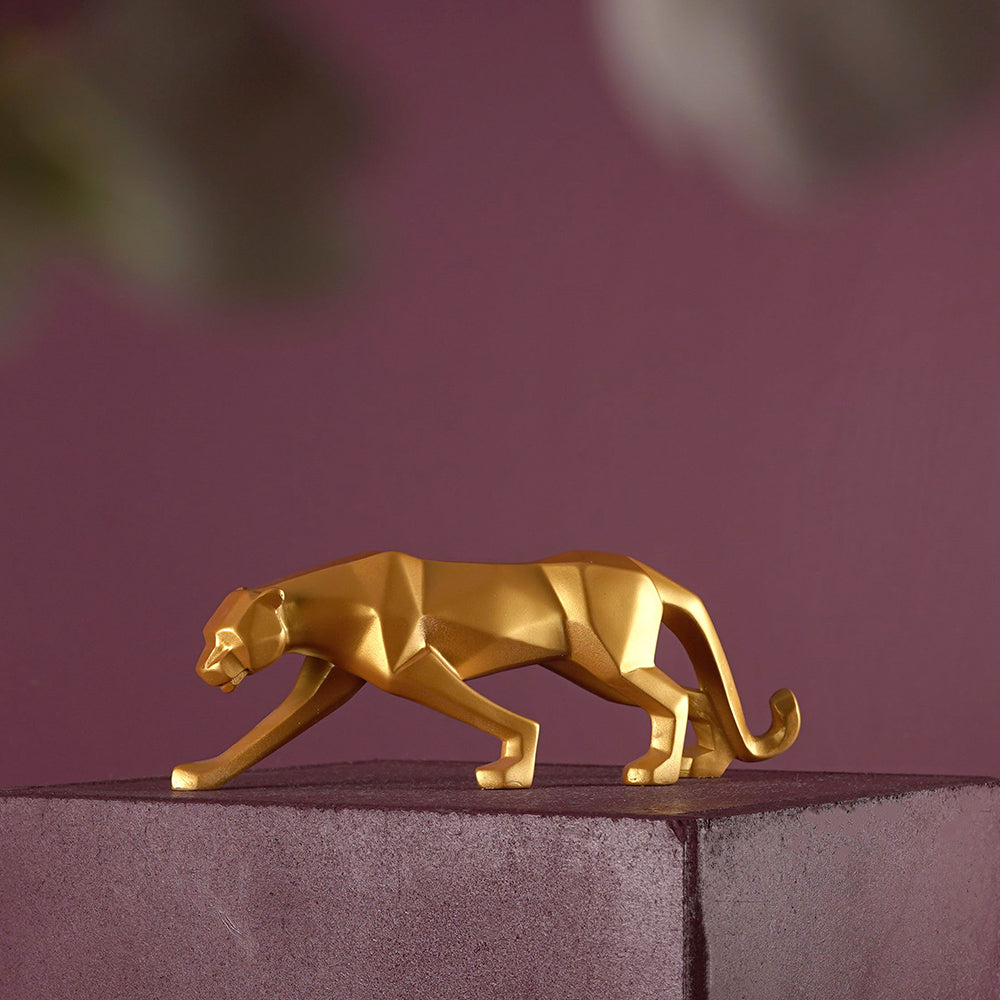 Geometrische Pantherstatue der modernen Kunst