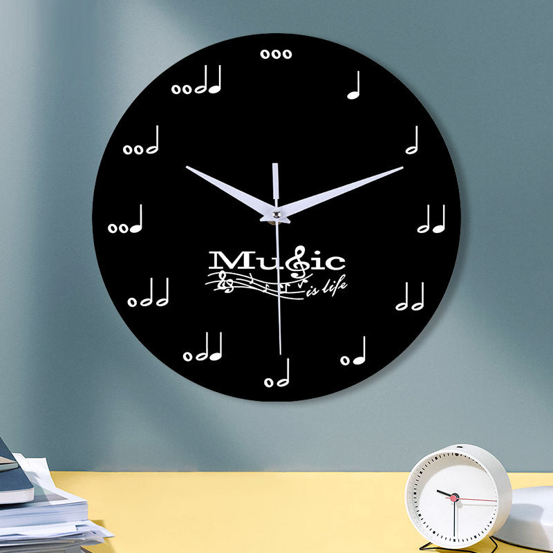 Musiknoten Wanddekoration Stille runde Uhr