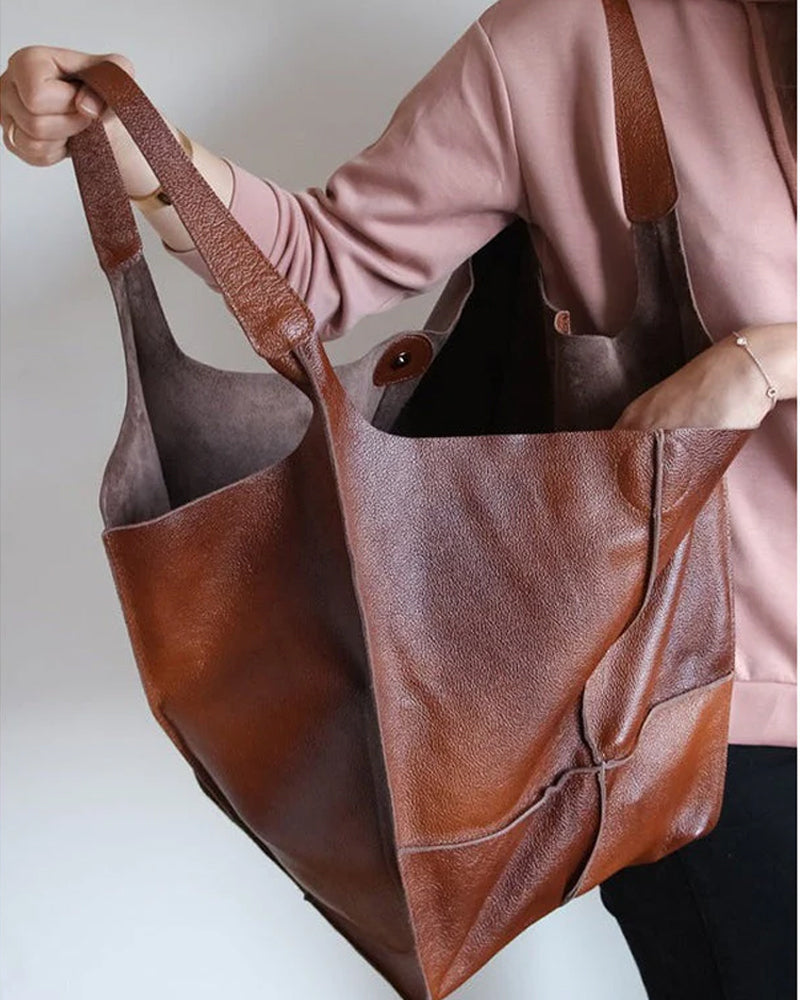 Frendorf | Chic & Nachhaltige Ledertasche mit Großer Kapazität - Elegante, Vielseitige Damenhandtasche
