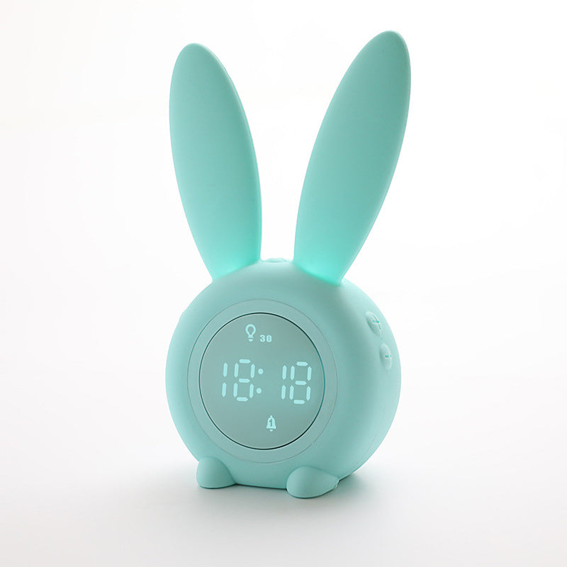 Frendorf | BunnyTime Digitale Kinderuhr | Niedliches Hasenohren Design | LED Wecker mit Uhrzeit & Nachtlicht | Deko fürs Kinderzimmer