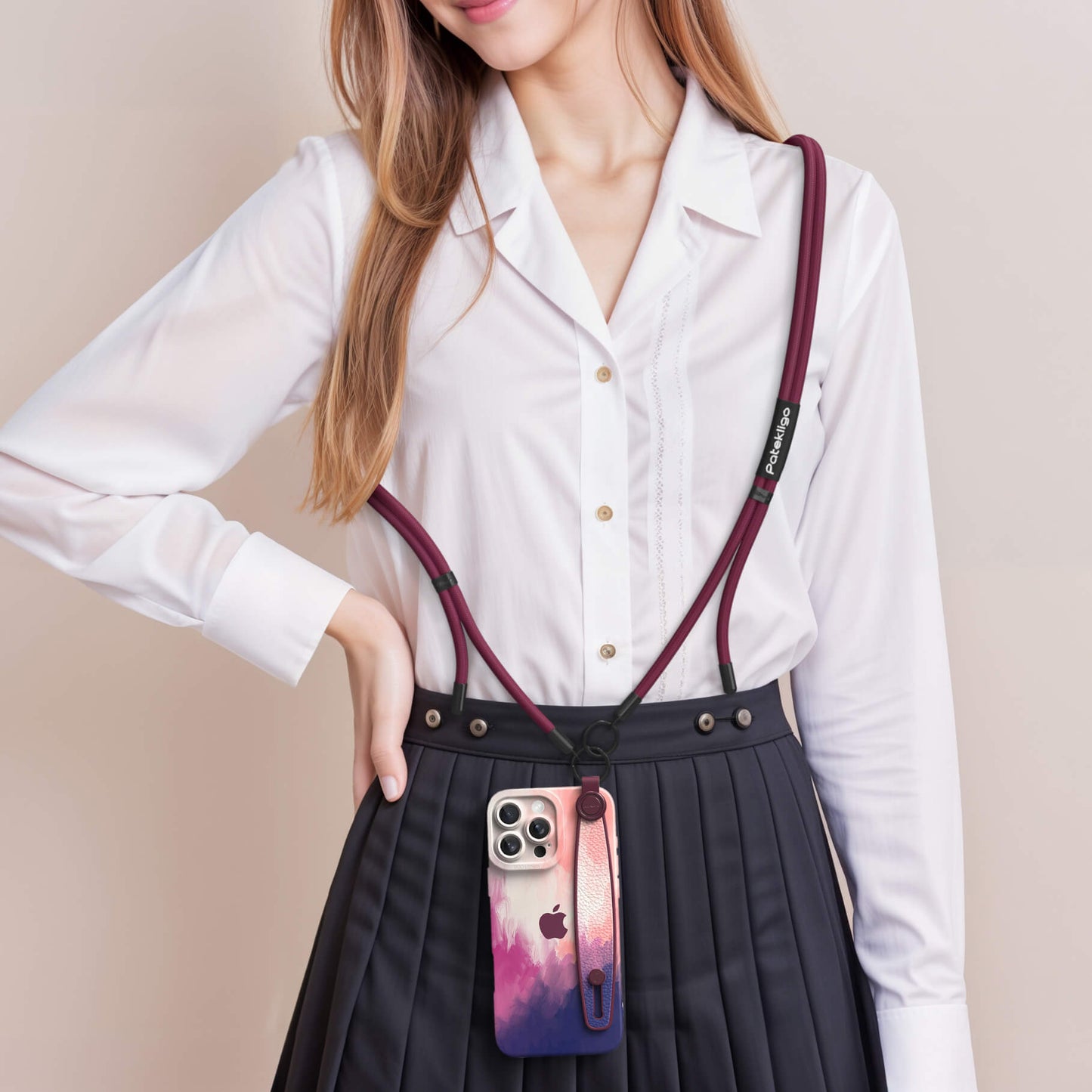 Frendorf | Beerenfarbe | Multifunktionale Armbandhülle für iPhone-Serie