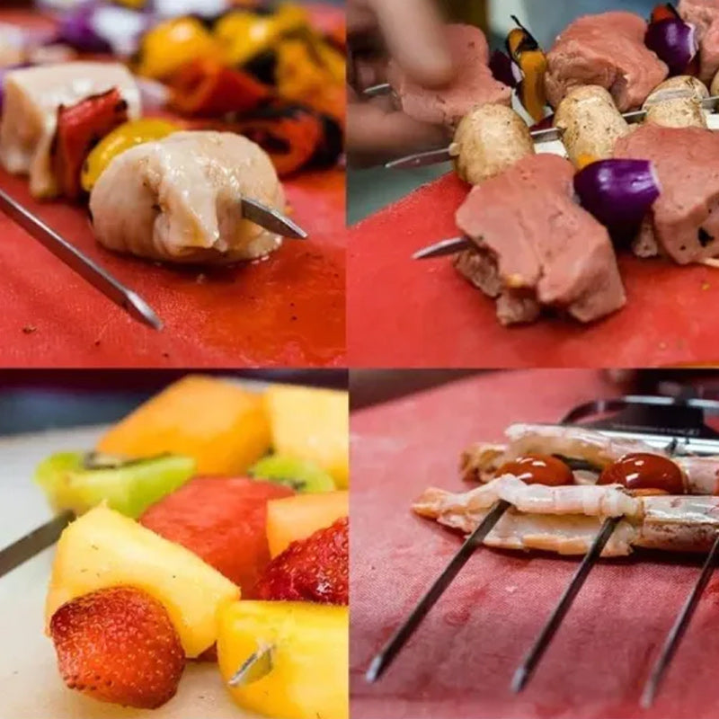 Frendorf | 3-Way Grill Skewers, Stainless Steel Skewers for BBQ