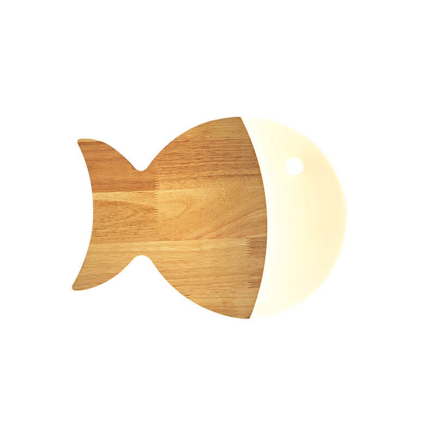 Frendorf | Fynnora Nordic Wandlampe | Eiche & Acryl | Minimalistisches Fisch-Design | LED Beleuchtung