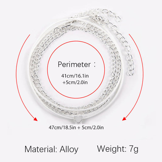 Frendorf | Bohemian Herzförmige Doppelte Fußkette