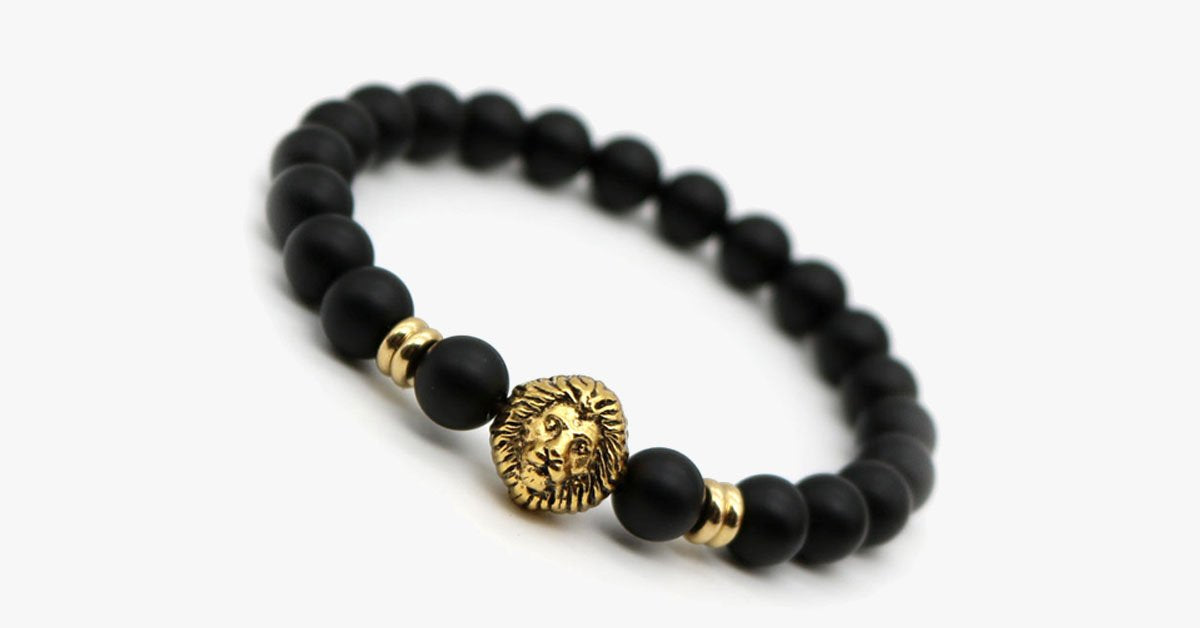 Frendorf | Mattes Stein Löwe Herrenarmband