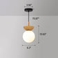 Frendorf | LumiHaus Deckenleuchte Holz | Japanisch-Nordisches Design | Glas Kugel | Warmes Stimmungslicht