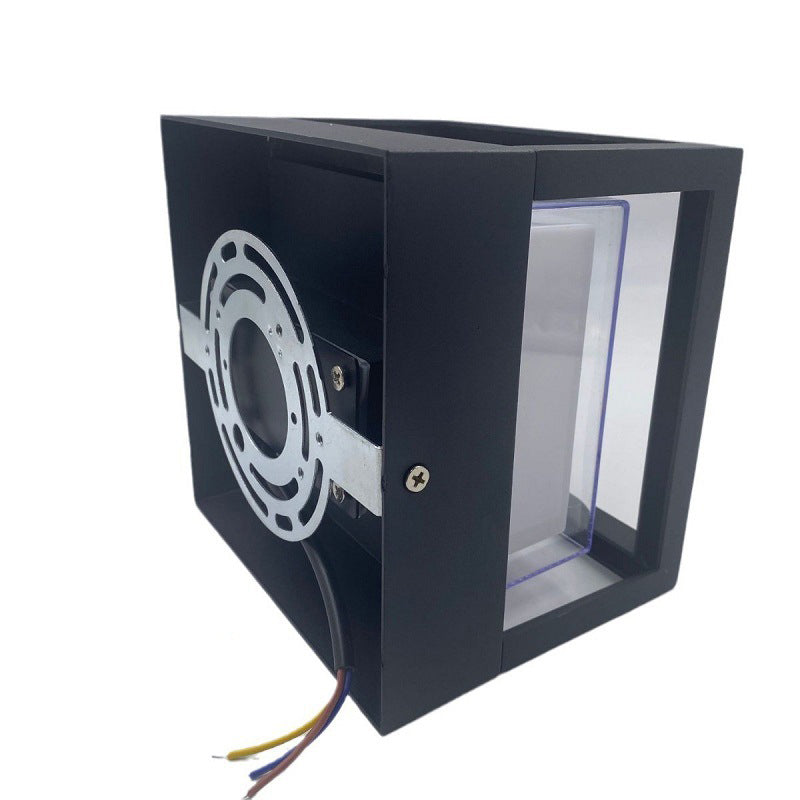 Frendorf | LumenSquare Waterproof LED Außenwandleuchte | Zeitloses Aluminium-Acryl Design | Garten- und Terrassenbeleuchtung