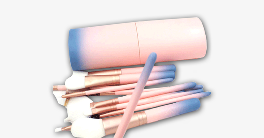Frendorf | 12-teiliges Pink Ombre Pinselset – Tragen Sie Make-up wie ein Profi auf!