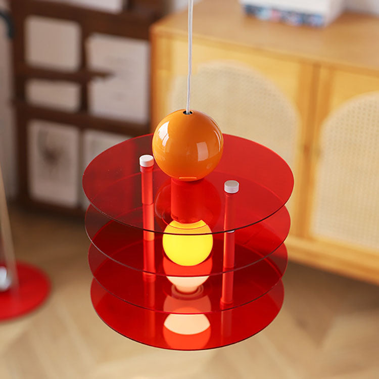 Frendorf | Aurova Nordic Acryl Pendelleuchte | Farbige Hängeleuchte | Modernes Design für Schlafzimmer & Wohnbereiche